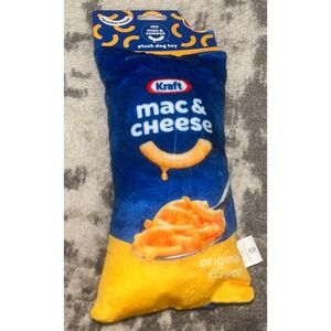 Kraft Macaroni & Cheese Plush Crinkle & Squeak Dog Toy (NEW)